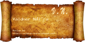 Valdner Nóra névjegykártya